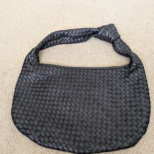 Quince Italian Leather Handwoven Slouchy Shoulder Bag EUC